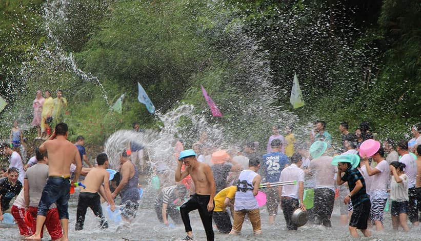 Water Splashing Festival in Yunnan