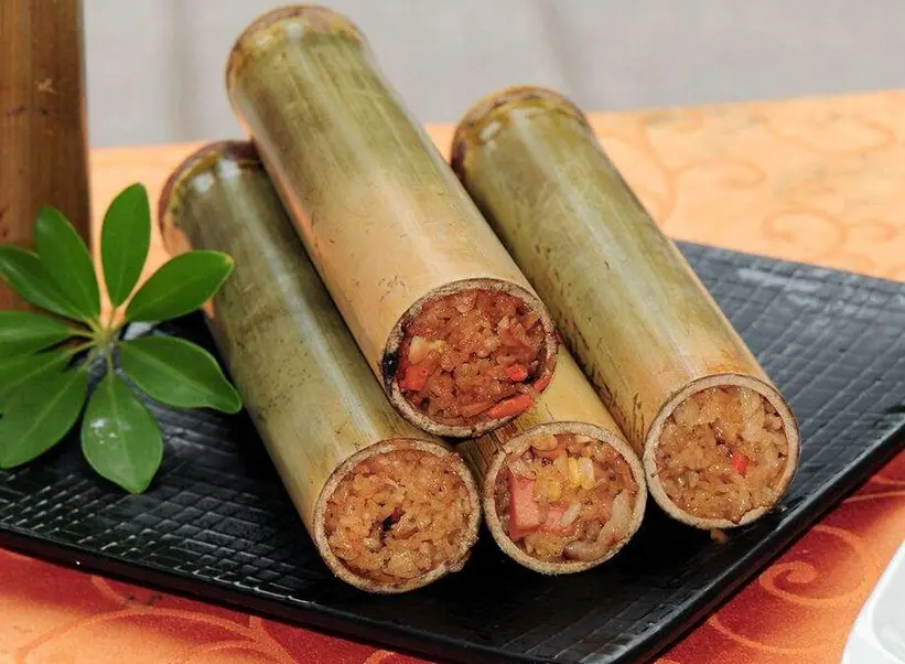 sticky rice in bamboo